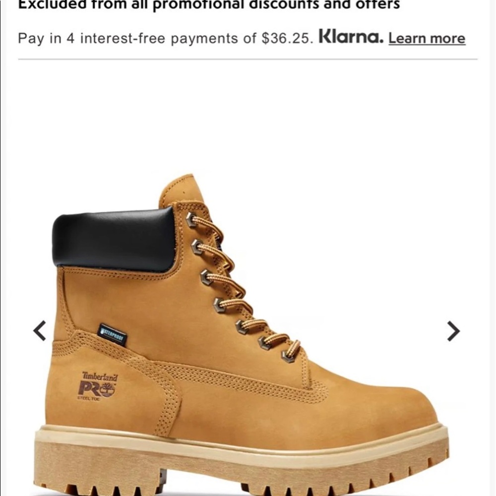 Timberland SteelToe boots size 7.5